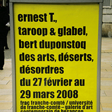 Affiche exposition Ernest T.