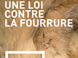 seconde version d'affiche pour une campagne de sensibilisation des dputs franais  la proposition de loi pour l'interdiction des usines  fourrure en France, pictogramme d'une case coche sur un gros plan de col en fourrure de renard