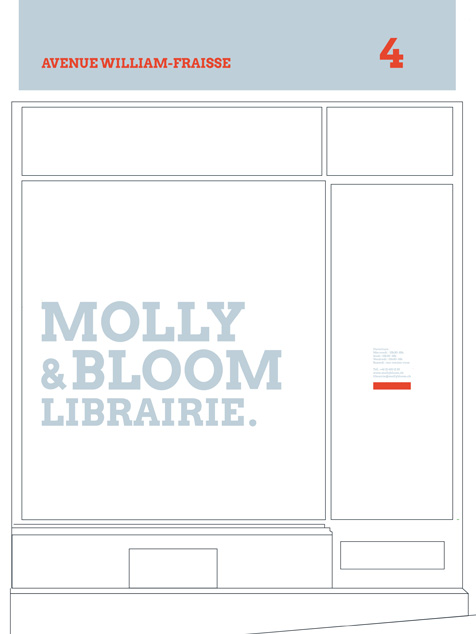 plan de la façade avec design vitrine
