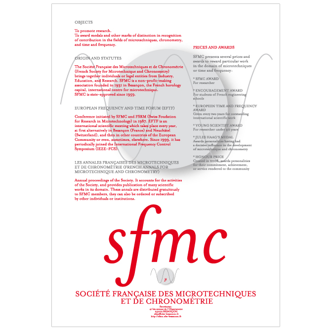 Poster de promotion pour stand Forum Europe Temps-frquence