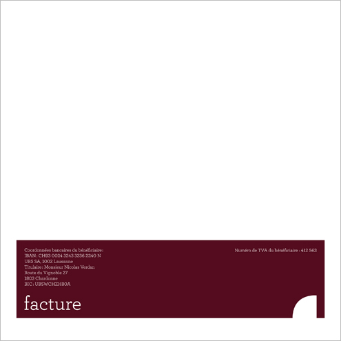 Document pour la facturation