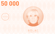 Billet de banque 50 000 auras