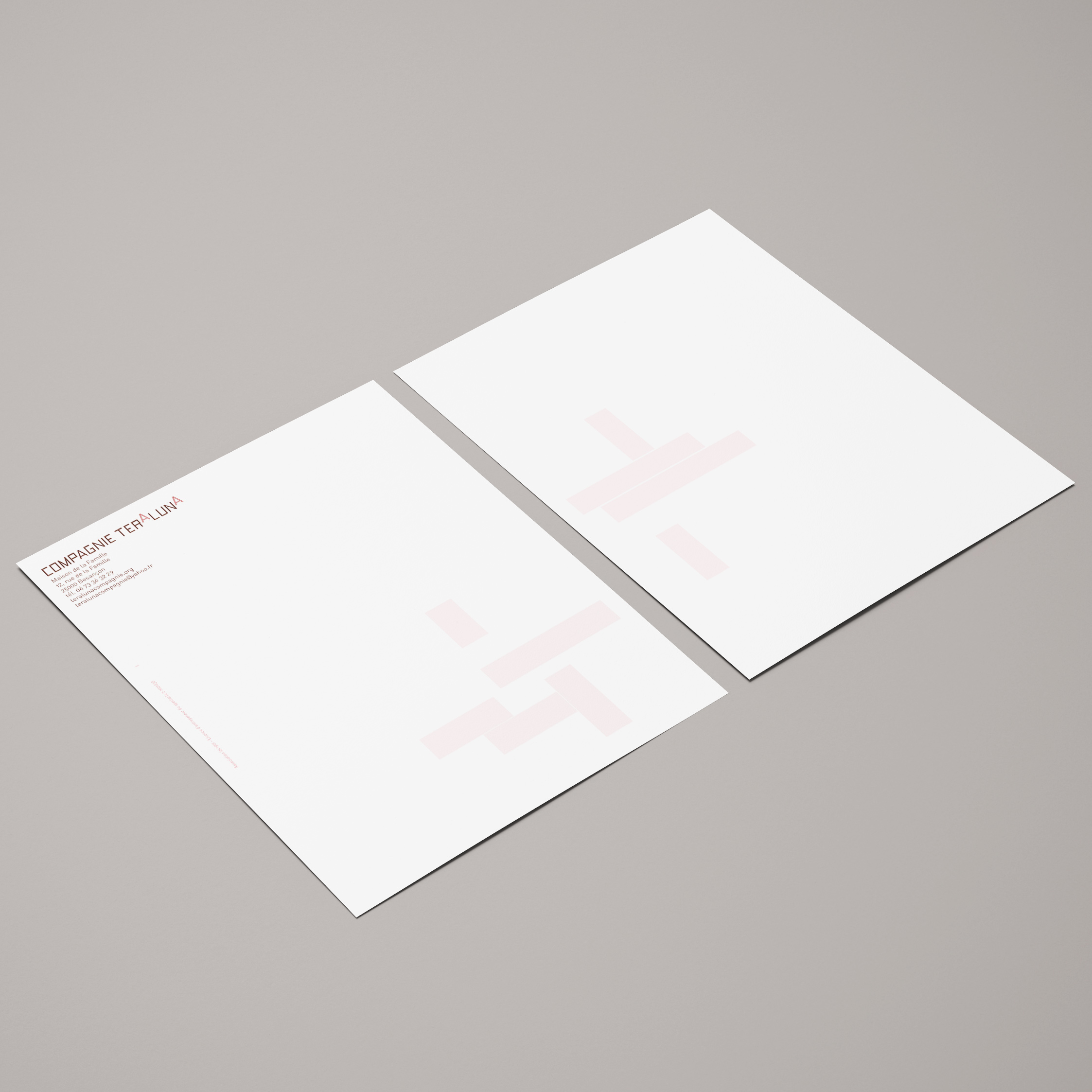 Tête et suite de lettre, offset 2 coul. Pantone